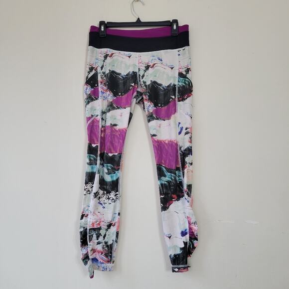 Lululemon Speed Tight Pigment Wave Multi / Black / Regal Plum size 8 - Picture 2 of 5